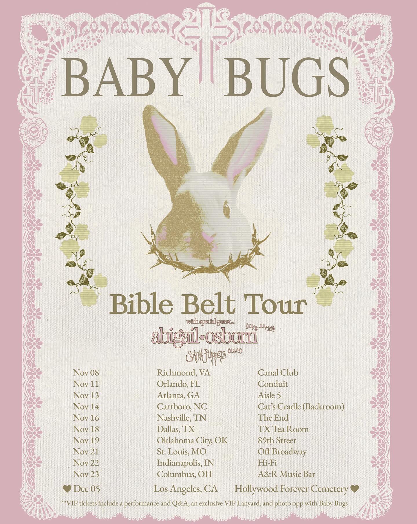 Baby Bugs Bible Belt Tour Poster 2025